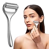 Varku Massage Roller, Face Acupressure Roller, Handheld Acupuncture Roller, Metal Handheld Acupressure Massager with 100 Trigger Points, Manual Massage Tool for Neck Arm Leg Foot