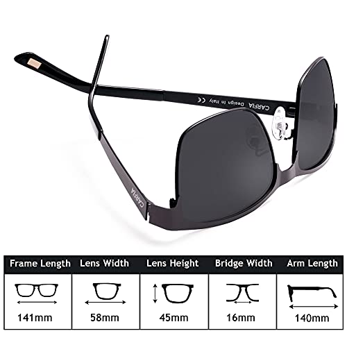 Image of CARFIA Metal Mens Sunglasses Polarized UV400 Protection for Driving Fishing Hiking Golf Everyday Use CA5225