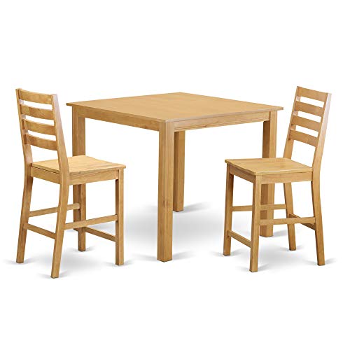 Elegant and Timeless 3-Piece Dining Set - Square Table and