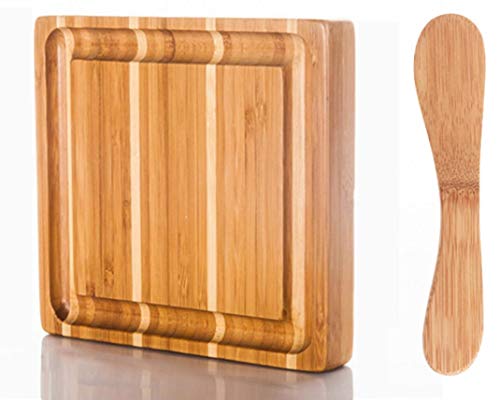 Bamboo Cheese Cutting Board With Butter Knife, Mini Fruit Chopping Board #TOP1