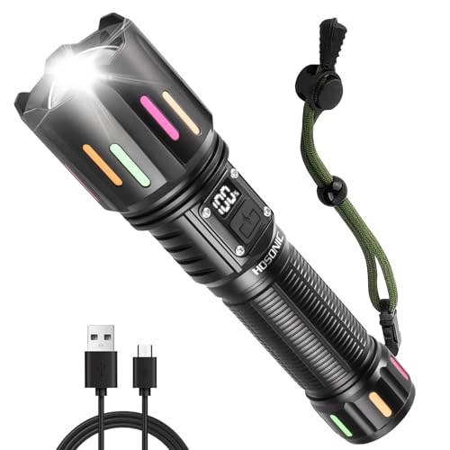 HOSONIC Taschenlampe Led Aufladbar, Extrem Hell 3000 Lumen Zoombare Taktische Taschenlampe mit 5 Lichtmodi, IPX4 Wasserdichte Starke Flashlight Torch für Camping Wandern Outdoor Notfäll HOSONIC Taschenlampe Led Aufladbar, Extrem Hell 3000 Lumen Zoombare Taktische Taschenlampe mit 5 Lichtmodi, IPX4 Wasserdichte Starke Flashlight Torch für Camping Wandern Outdoor Notfäll