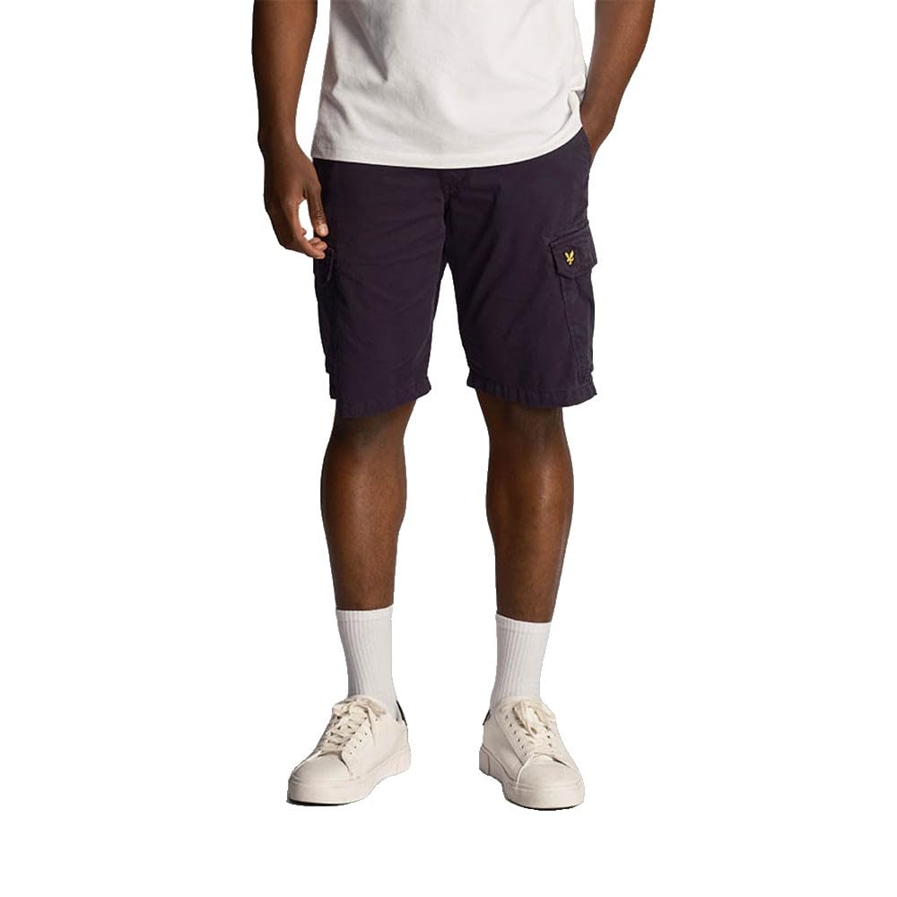 Lyle & Scott Mens Wembley Cargo Shorts, Dark Navy, 32