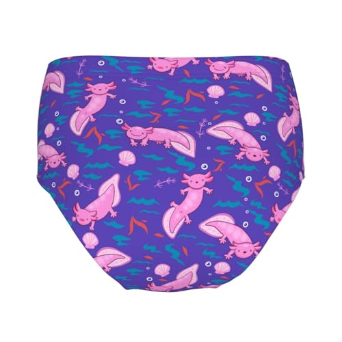 Cute Axolotl Girls' Underwear Soft Cotton Little Girls Panties Comfort Briefs2