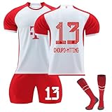 ⚽【Lieferumfang】⚽ Jersey-Anzüge für Kinder und Erwachsene. Lieferumfang: 1 x Trikot, 1 x Shorts, 1 x Socken. Dies ist ein ideales Geschenk für Fußballfans. BESTES GESCHENK: Sie können es an Ihre Kinder, Freunde und Familie verschenken, um Ihr Lieblingsteam gemeinsam zu unterstützen! Sie werden es sicher lieben!