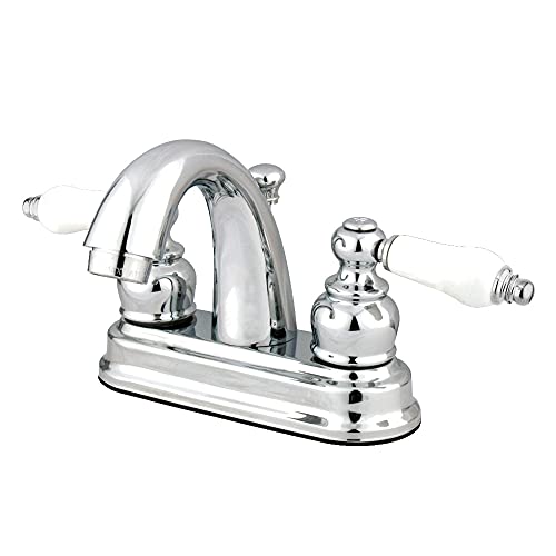 Kingston Brass GKB5611PL Restoration 4" Centerset Bathroom Faucet, Polished Chrome