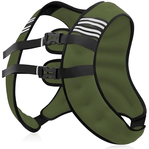 Image of NATURELUX Weighted Vest Men or Women - 5 /10 /15 /20 /25 /30lbs Weights with Reflective Stripe, Weighted Vest for Workout Equipment for Strength Training Running - Walking Weight Loss