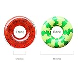 Sakiyr 46 Inch Giant Watermelon Pool Float Summer Outdoor Inflatable Swimming Pool Party Decoration Toys for Adults & Kids With Rapid Valves