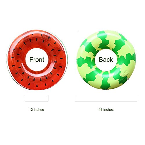 Fruit Pool Float, Watermelon Swim Tube Ring, Inflatable Swim Pool Party Inner Tube for Kids, Summer Pool Toy for Fun