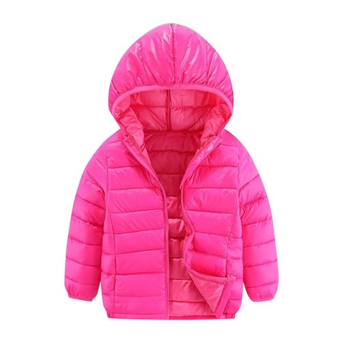 Kids Girls and Boys Lightweight Puffer Jackets Waterproof Quilted Jacket Hooded Fashion Winter Down Jacket Coats