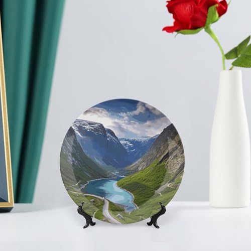 Plato decorativo de porcelana Norwegian Fjords 6 pulgadas miniatura 6