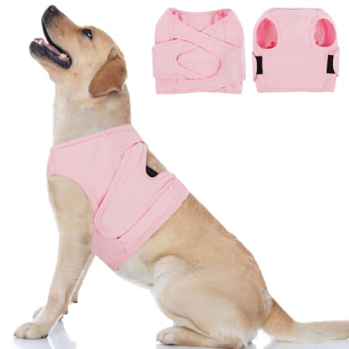 Image of BRKURLEG Dog Chest Recovery Suit After Surgery, Pink XL