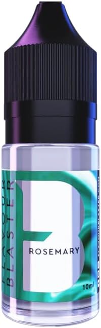 FLAVOUR BLASTER Rosemary Aromatic Refill for Cocktail Smoke Bubble Gun - 10ml | Elevate Drinks & Food with Rich, Herbal Flavours | 250 Aroma Clouds per Bottle | Vegan, Pure & Natural Ingredients