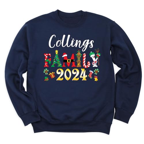 Custom Christmas Sweatshirt for Family Matching Xmas Hoodies for Holiday Celebrations