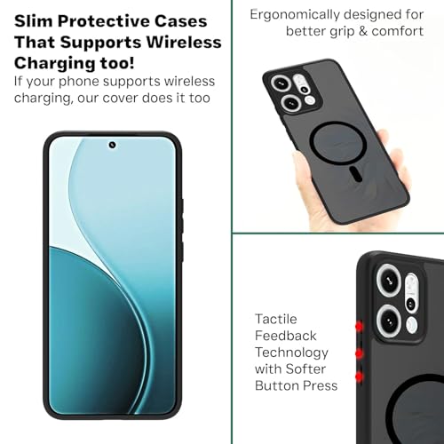 Image of Back Cover for Oppo Reno 14 Pro 5G Shockproof PC + TPU Protective Case Magnetic Support Bumper Case Cover (Oppo Reno 14 Pro 5G)