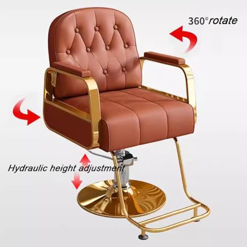 Sedia idraulica professionale da salone con poggiapiedi girevole a 360° regolabile per acconciature, casa, salone di bellezza, spa e attrezzature per il comfort e la durata