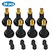 Waziaqoc 20 PCS TR415 Tire Valve Stems, Tubeless Snap-in Valve Stems, Black Rubber Standard Length Replacement, Compatible with 0.625 Inch Rim Holes for Car Tires