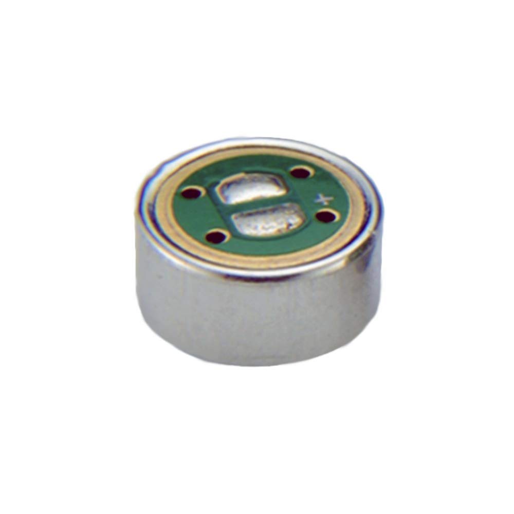 Taidacent 10 Pcs 9750 Uni Directional Electret Condenser Microphone Dual-Capacitor Cardioid Electret Capsule Mono Directional Mic Noise Reduction Anti-interference Microphone