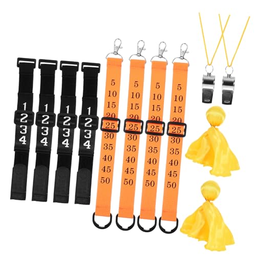 Kit estándar para árbitros de fútbol con silbatos y banderas miniatura 1
