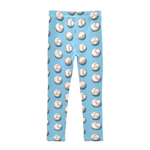 Girls Leggings Sport Baseballs Soft Toddler Leggings for Girls Kids Pants Size 4T-10T2