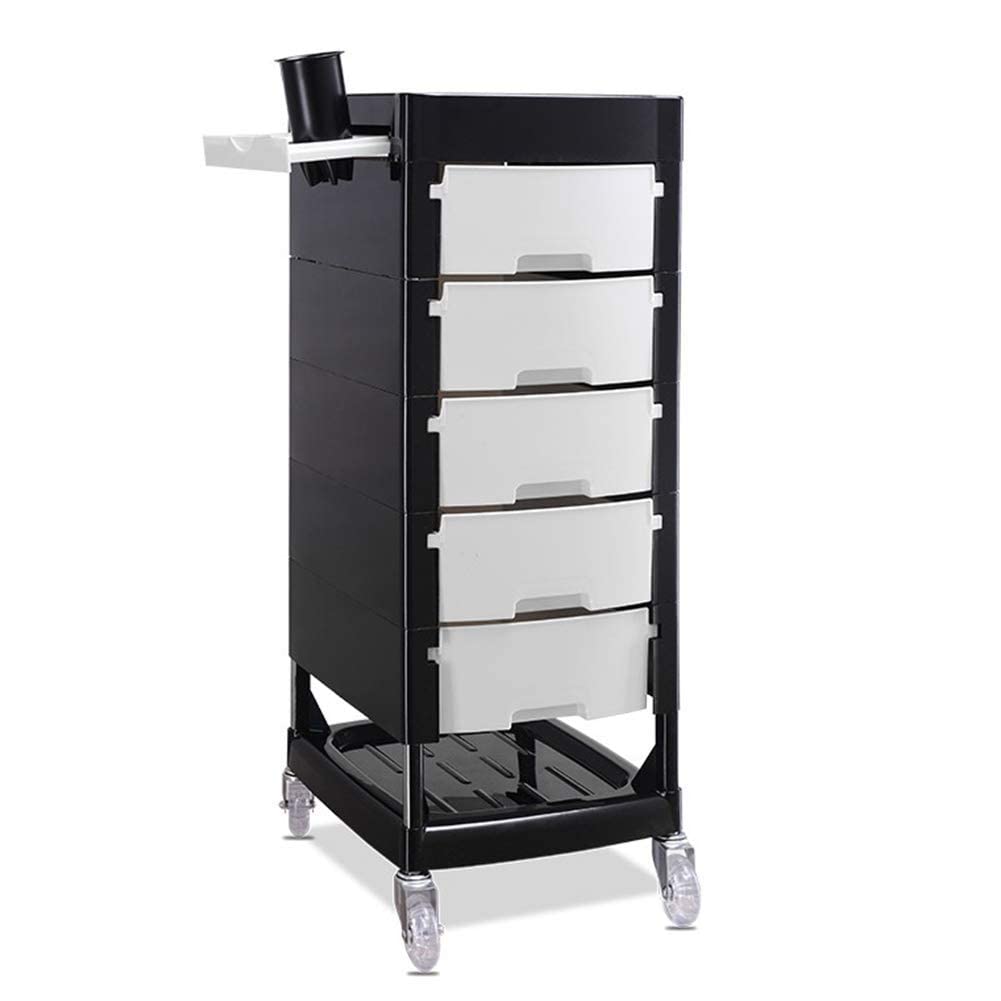 Tcbz Salon Hairdressing Trolley,Salon Trolley Hairdresser Barber Beauty Spa Storage Hair 5 Drawers Rolling Storage Cart,Purple