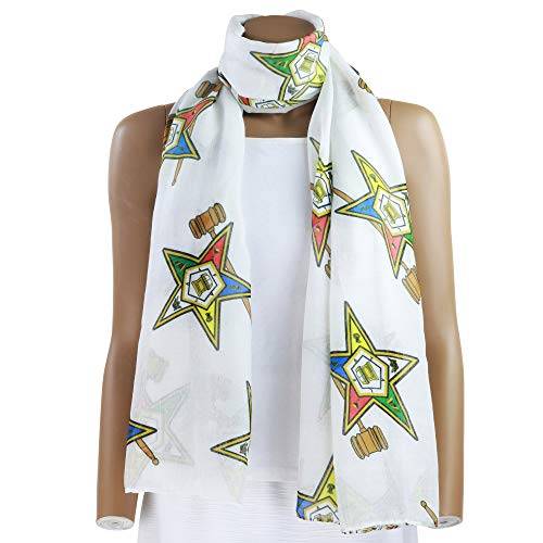 Women's Oversized Past Matron Eastern Star OES Long Scarf, 36x72 inches, (TMD360-3)3