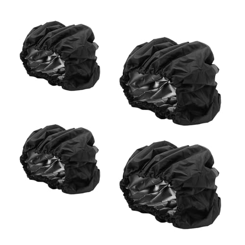 4pcs Wheel Covers Waterproof Wheel Covers Tire Protection Dustproof Accessories Protects Wheels Black,2 Sizes