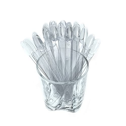 Moibase 50 Pcs Clear Fan-Shaped False Nail Swatch Sticks Nail Polish Practice Display Art Tips Nail Sample Sticks With Metal Split Ring (Oval) Sw-A012 #TOP17
