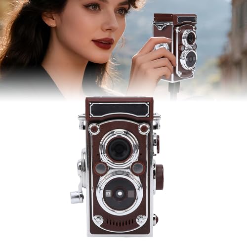Cámara digital vintage 24MP 2.7K video compacta marrón miniatura 3