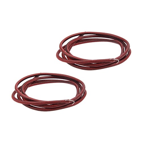 Hicello 2PCS Sewing Machine Belt, 6FT Leather Belt for Singer Treadle Sewing Machine, Leather Belt Antique Treadle Parts + Hook