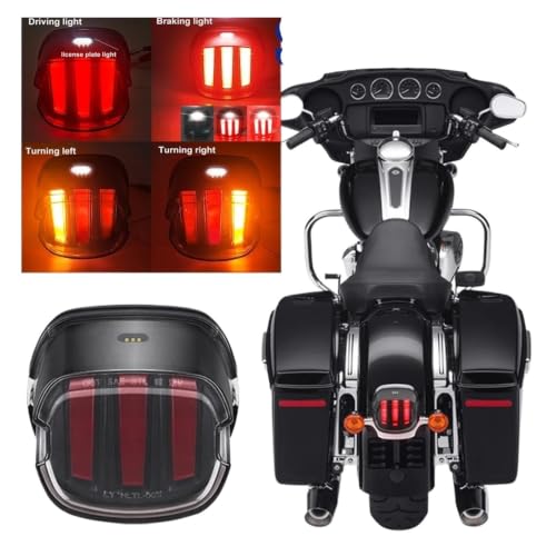 Luz trasera LED universal con intermitentes integrados para Softail y Road King 2