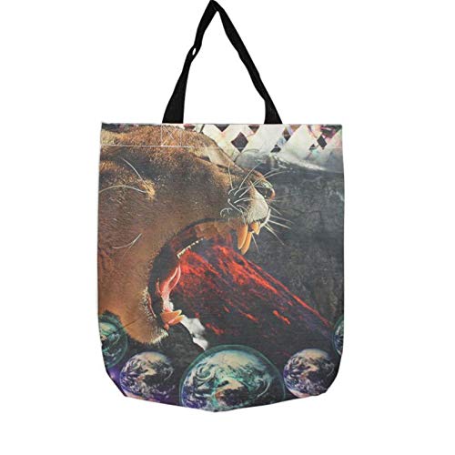 Sac en coton XL en toile épaisse imprimé tête de tigre Freak Scene