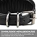 FAVPET Echtleder Windhund Halsband mit QR Code Anhänger, Weiches Lederhalsband Hund Breit Whippet Italienisches Windspiel Saluki Lurcher Spanischer Galgo Greyhound Podenco, Hundehalsband Leder (XS)