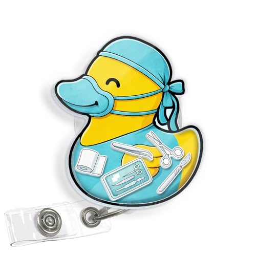 Enrouleur rétractable pour personnel d'hôpital badge canard joli