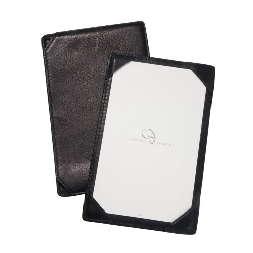 Image of Graphic Image Traditional Leather Jotters, Black