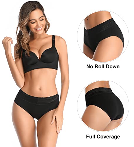 K-CHEONY Womens Underwear Cotton Panties Soft Lace Bikini Comfy Briefs Underpants Ladies Hipster for Women - Image 3