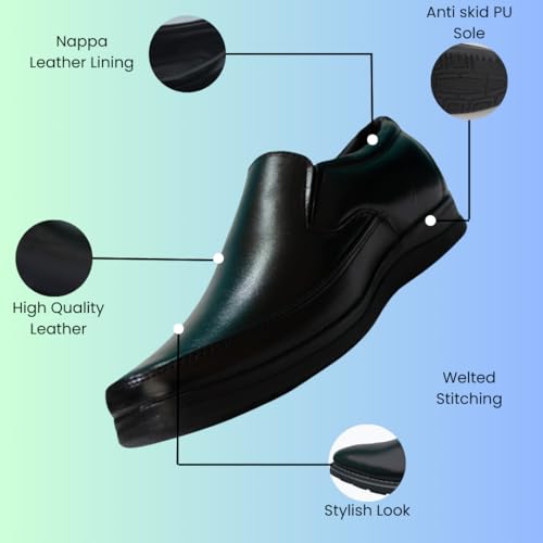 Image of Leatherful Formal Moccasin Shoes for Men | Full Grain Genuine Leather | PU Sole & Nappa Lining | Office | Party | Smart Casual YKMC