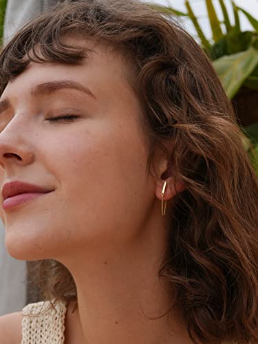 Sterling Silver Gold Chain Earrings for Women Hypoallergenic Stud Cartilage Flat Back Earrings Best Friend Birthday Gifts for Women Trendy Siser Mom Wife Womens Her Friend Party3