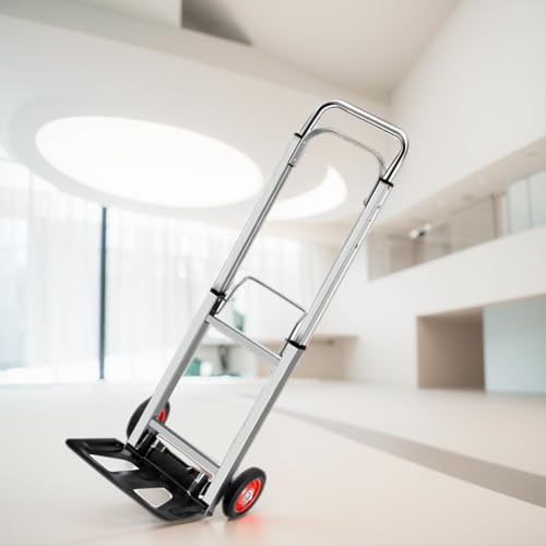 Carretilla plegable con mango telescópico y ruedas de goma miniatura 3