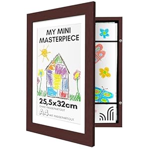 Americanflat KAF8511 Kinderbilderrahmen Mahagoni A4