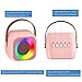 Mini Karaoke Machine for Kids Girls, Kids Karaoke Machine with 2 Wireless Microphones and LED Lights Toys for Christmas Birthday Party, Gifts for 4 5 6 7 8 9 10 Years