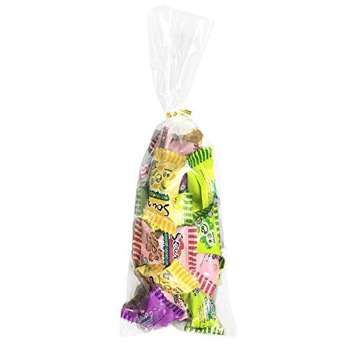 Sac de bretzel 200 PCS Clear Treat Bags Cellophane Goody Bag Long Party Favor Sacs avec attaches pour petits biscuits et bonbons