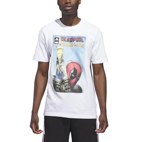 adidas Men's Marvel Deadpool and Wolverine Graphic T-Shirt3