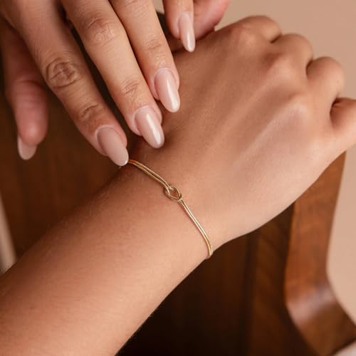 YSSHIN Mother Daughter Bracelets, Forever Love Knot Bracelet Jewelry Birthday Christmas Gifts for Daughter Mom Women (2 gold) by YSSHIN - Used condition - Image 3
