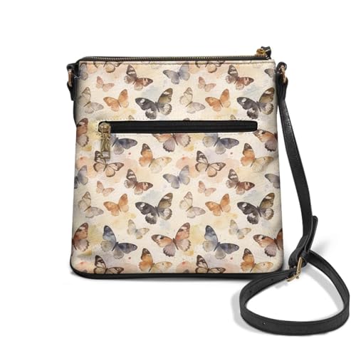 Image of Leather Purses for Women, Leather Hobo Bags for Women Travel Sling Purse Triple Zippered Pockets Shoulder Bag