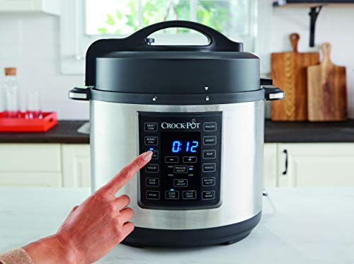 Crock-Pot Express Pressure Cooker CSC051, 12-in-1 Programmable Multi-Cooker, Slow Cooker, Steamer and Saute, 5.6 Litre, Stainless Steel 11 Gallery Image