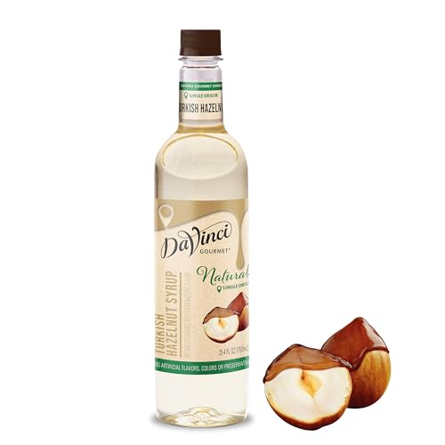 Image of DaVinci Gourmet Naturals Turkish Hazelnut Syrup, 25.4 Fluid Ounces (Pack of 1)