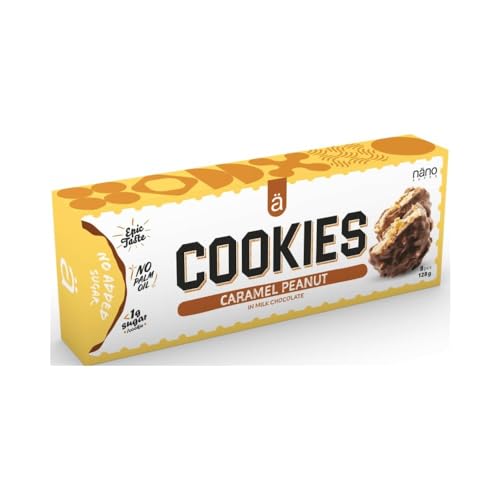 NanoSupps Cookies (8x16g) Caramel Peanut - Funktionelle Lebensmittel - Eiweiß-Snacks