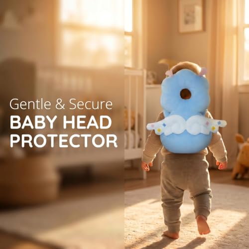 Image of Baby Head Protector Backpack - Soft & Lightweight Head Protection Pillow for Bebe Walking and Crawling(Elf)
