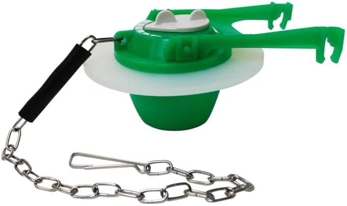 Green Chloramine-Resistant Plastic Flapper with Chain Guard