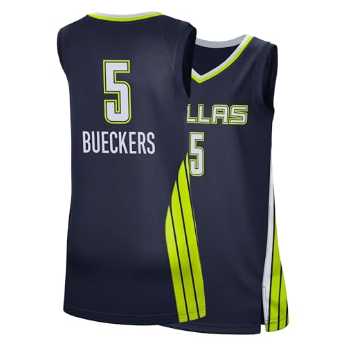 #5 Navy Blue Basketball Jersey | Unisex Pro-Cut Fan Apparel | Lime Green & White Accents (US Alpha X-Large Regular Regular College Navy)